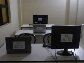 Two workstations ready for a session